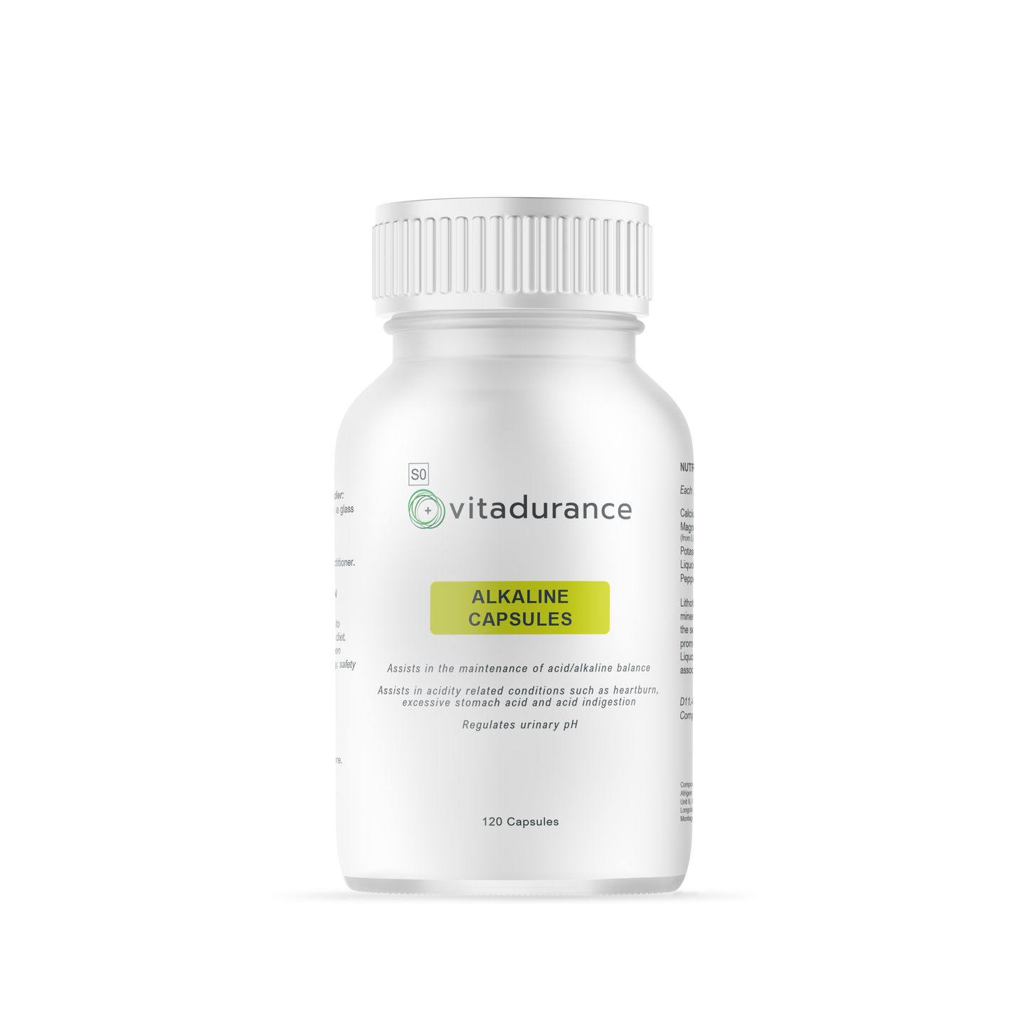 Vitadurance - Alkaline Capsules - (120 Capsules)