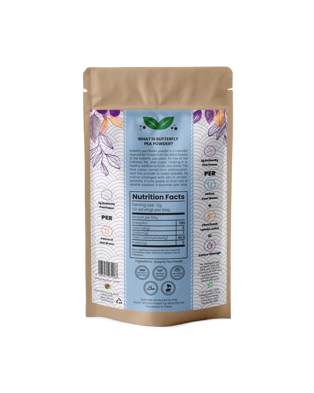 Allulo - Organic Butterfly Pea Powder - Blue Matcha
