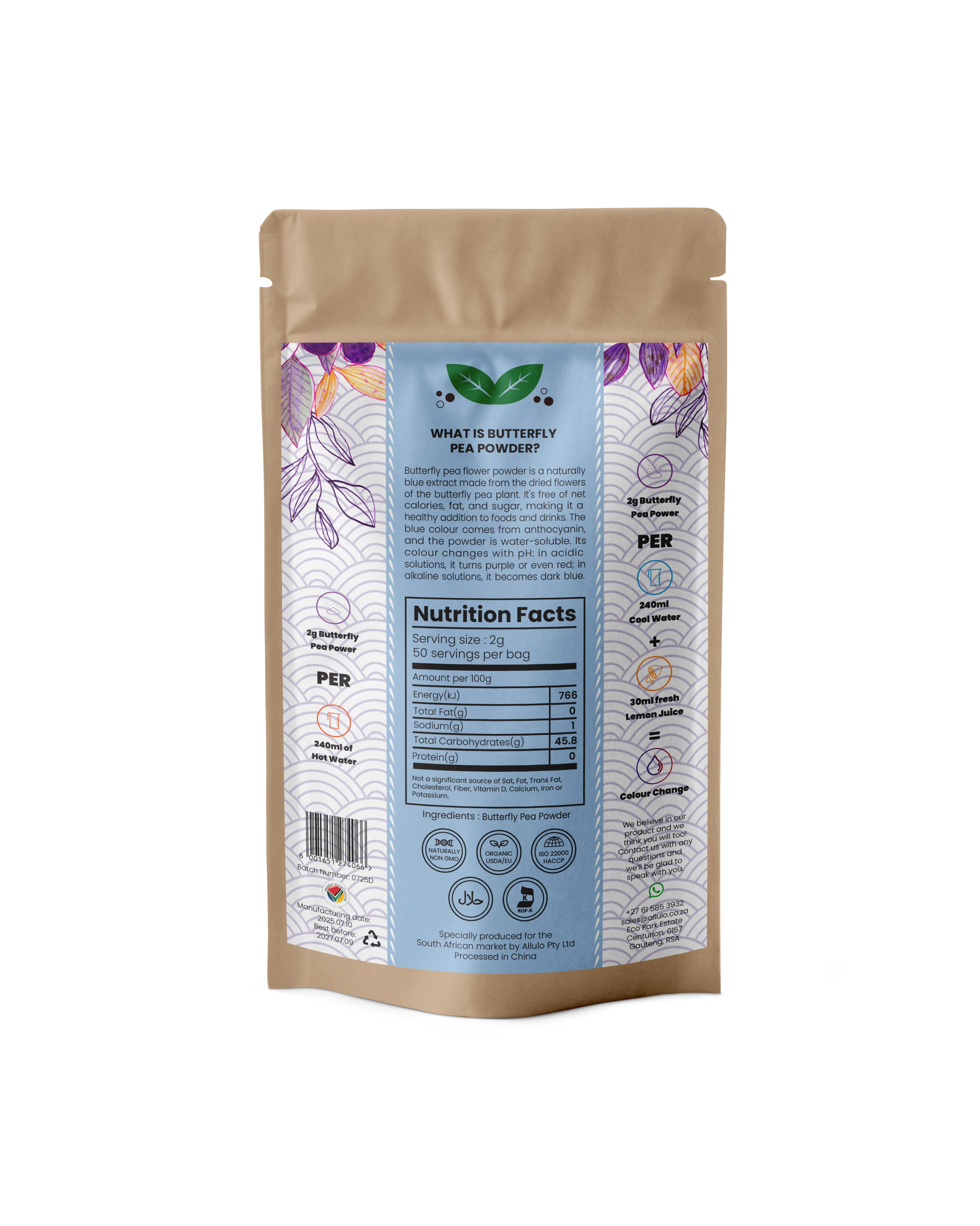 Allulo - Organic Butterfly Pea Powder - Blue Matcha