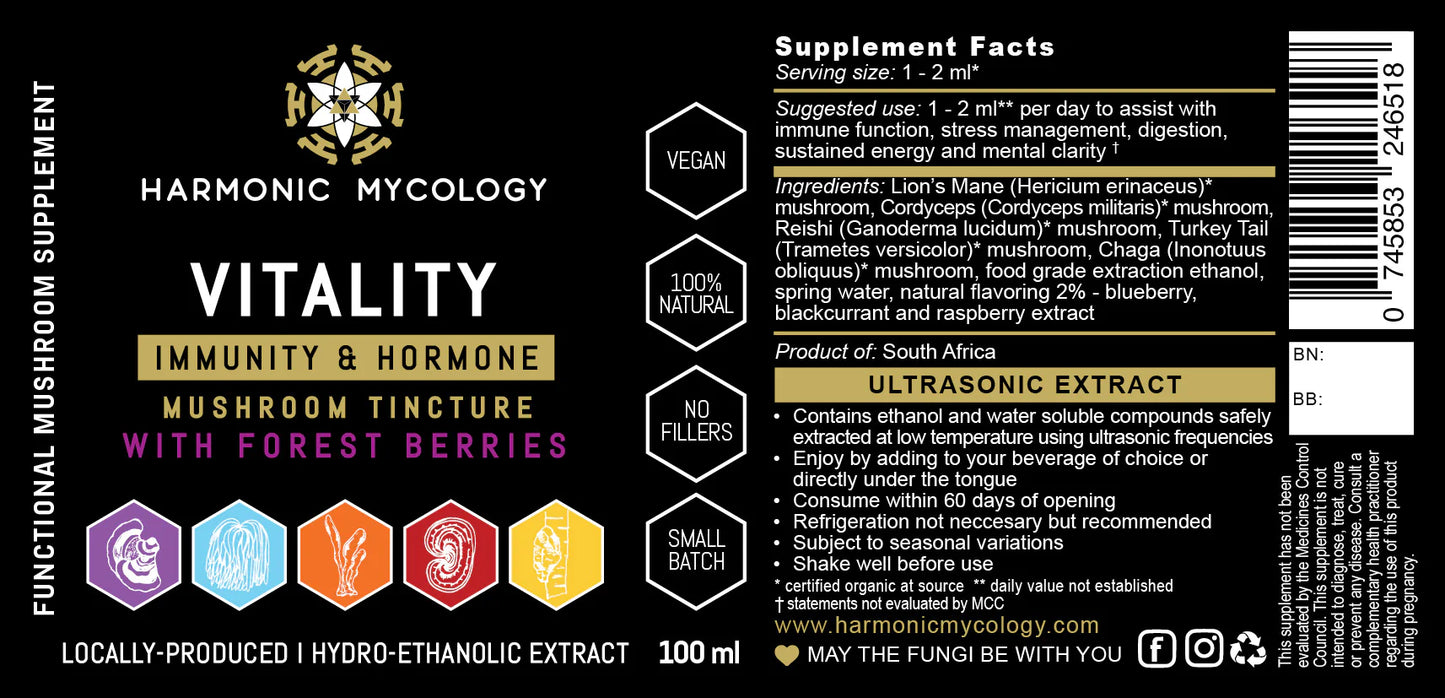 Vitality - Harmonic Mycology Capsule Blend