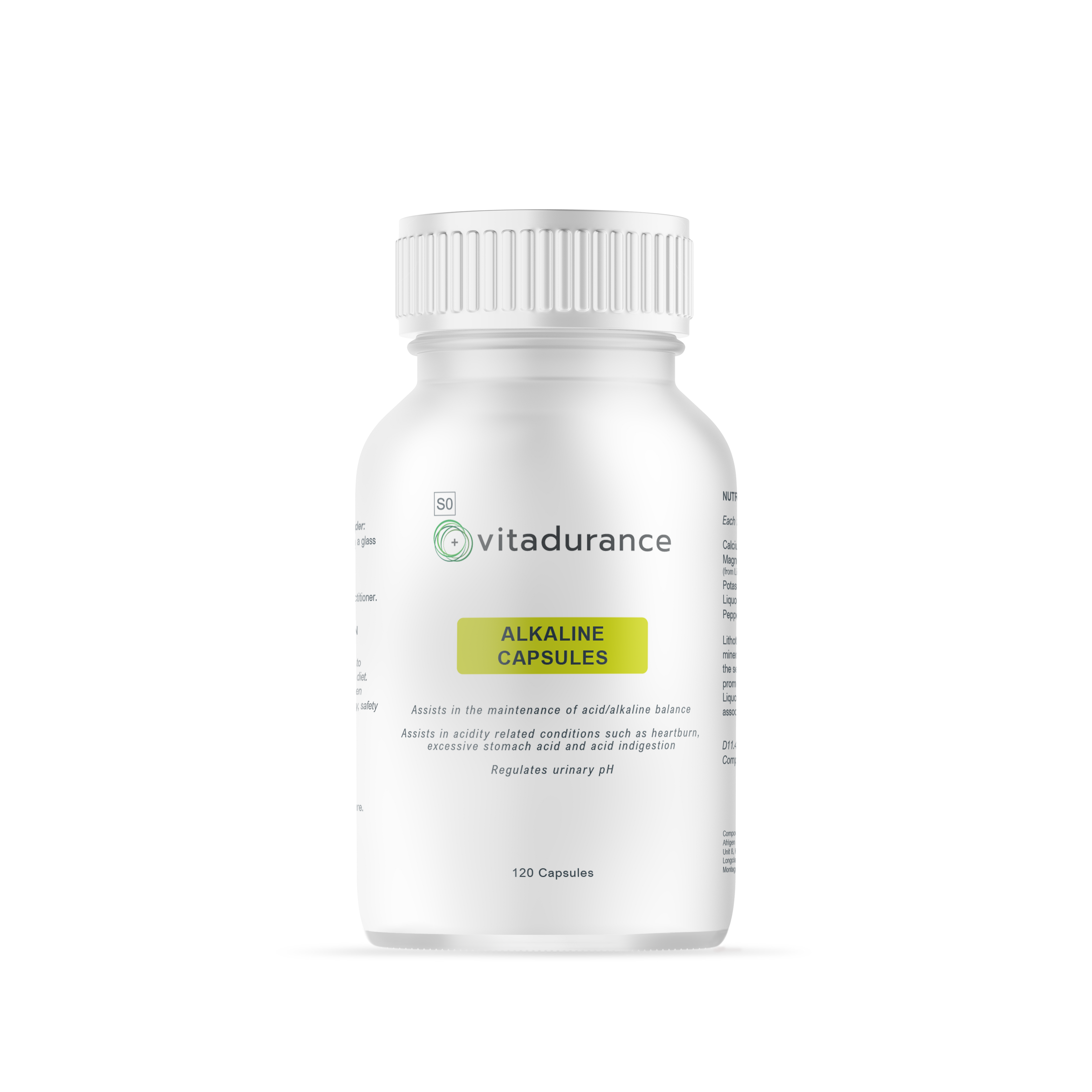 Vitadurance - Alkaline Capsules - (120 Capsules)