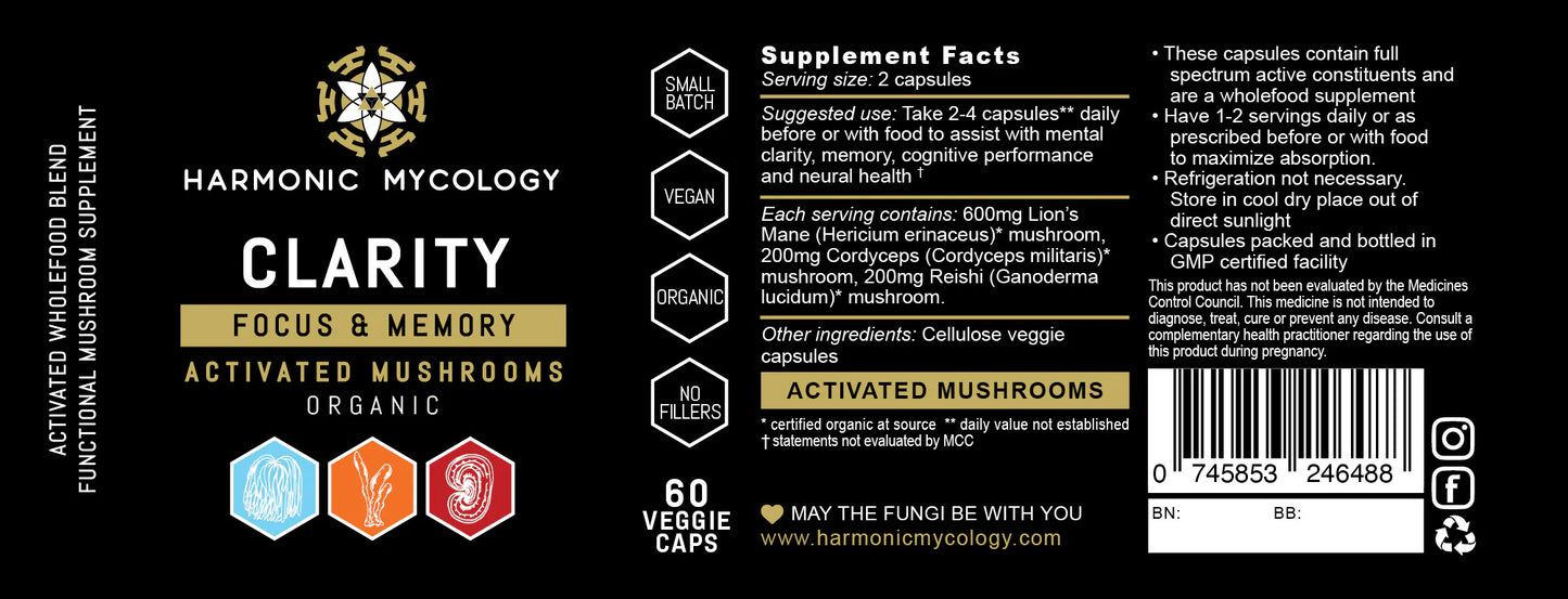 Clarity - Harmonic Mycology Capsule Blend