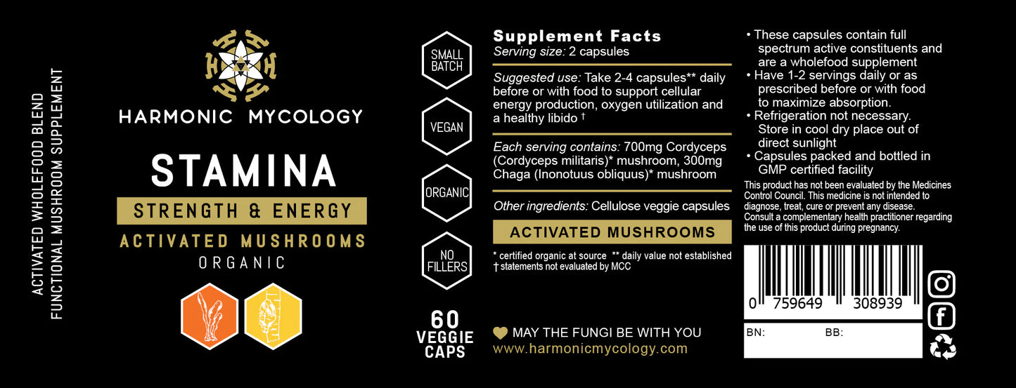 Stamina - Harmonic Mycology Capsule Blend