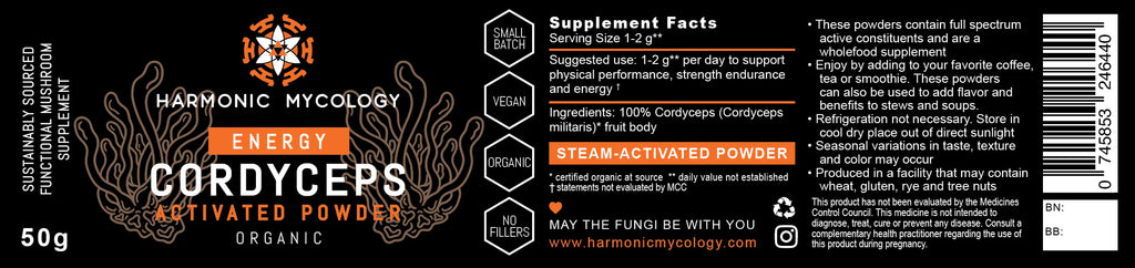 Cordyceps powder 50g